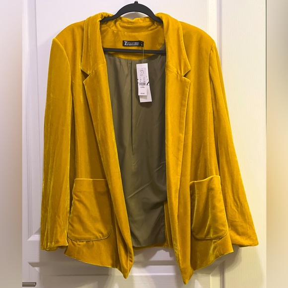 New York & Company Jackets & Coats Nwt Size Xl Mustard Yellow